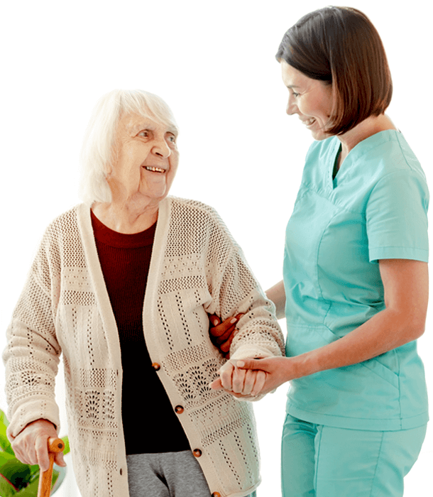 A home nurse giving medical support